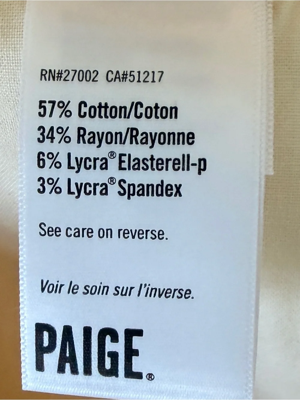 Paige Quartz Sand(Cream) Olivia Short 31